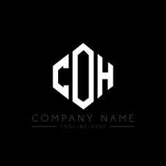 COH letter logo design with polygon shape. COH polygon logo monogram. COH cube logo design. COH hexagon vector logo template white and black colors. COH monogram, COH business and real estate logo. 