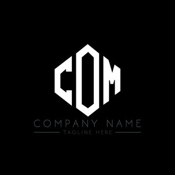 COM letter logo design with polygon shape. COM polygon logo monogram. COM cube logo design. COM hexagon vector logo template white and black colors. COM monogram, COM business and real estate logo. 