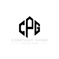 CPG letter logo design with polygon shape. CPG polygon logo monogram. CPG cube logo design. CPG hexagon vector logo template white and black colors. CPG monogram, CPG business and real estate logo. 