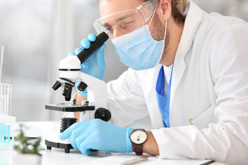 Male scientist working in laboratory