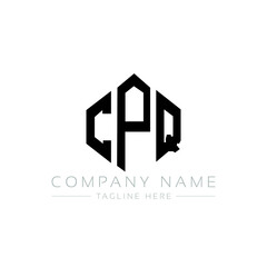 CPQ letter logo design with polygon shape. CPQ polygon logo monogram. CPQ cube logo design. CPQ hexagon vector logo template white and black colors. CPQ monogram, CPQ business and real estate logo. 