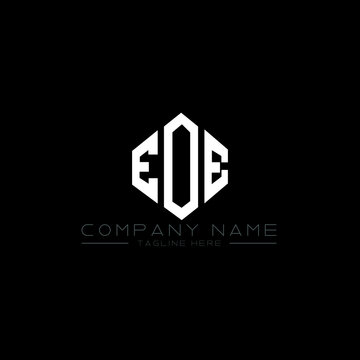 EOE letter logo design with polygon shape. EOE polygon logo monogram. EOE cube logo design. EOE hexagon vector logo template white and black colors. EOE monogram, EOE business and real estate logo. 