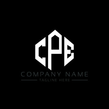 CPE letter logo design with polygon shape. CPE polygon logo monogram. CPE cube logo design. CPE hexagon vector logo template white and black colors. CPE monogram, CPE business and real estate logo. 