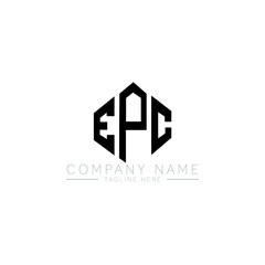 EPC letter logo design with polygon shape. EPC polygon logo monogram. EPC cube logo design. EPC hexagon vector logo template white and black colors. EPC monogram, EPC business and real estate logo. 