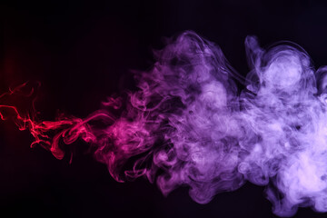 Color smoke on dark background