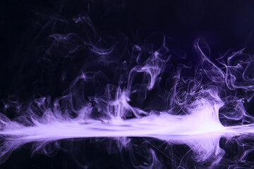 Color smoke on dark background