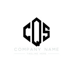 CQS letter logo design with polygon shape. CQS polygon logo monogram. CQS cube logo design. CQS hexagon vector logo template white and black colors. CQS monogram, CQS business and real estate logo. 