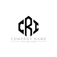 CRI letter logo design with polygon shape. CRI polygon logo monogram. CRI cube logo design. CRI hexagon vector logo template white and black colors. CRI monogram, CRI business and real estate logo. 