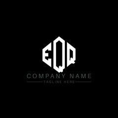 EQQ letter logo design with polygon shape. EQQ polygon logo monogram. EQQ cube logo design. EQQ hexagon vector logo template white and black colors. EQQ monogram, EQQ business and real estate logo. 