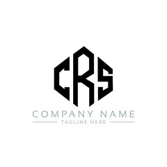 CRS letter logo design with polygon shape. CRS polygon logo monogram. CRS cube logo design. CRS hexagon vector logo template white and black colors. CRS monogram, CRS business and real estate logo. 