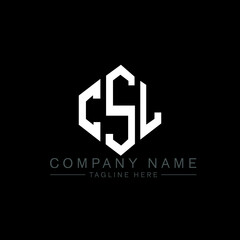 CSL letter logo design with polygon shape. CSL polygon logo monogram. CSL cube logo design. CSL hexagon vector logo template white and black colors. CSL monogram, CSL business and real estate logo. 