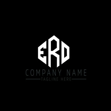 ERO letter logo design with polygon shape. ERO polygon logo monogram. ERO cube logo design. ERO hexagon vector logo template white and black colors. ERO monogram, ERO business and real estate logo. 