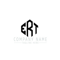 ERT letter logo design with polygon shape. ERT polygon logo monogram. ERT cube logo design. ERT hexagon vector logo template white and black colors. ERT monogram, ERT business and real estate logo. 