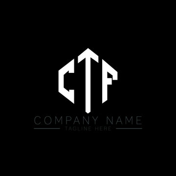 CTF letter logo design with polygon shape. CTF polygon logo monogram. CTF cube logo design. CTF hexagon vector logo template white and black colors. CTF monogram, CTF business and real estate logo. 