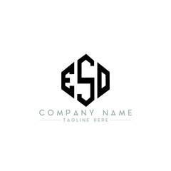 ESO letter logo design with polygon shape. ESO polygon logo monogram. ESO cube logo design. ESO hexagon vector logo template white and black colors. ESO monogram, ESO business and real estate logo. 