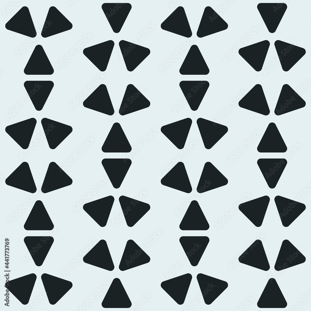 Poster Repeated tripple shape pattern. Vector simple shapes and minimal ornament.