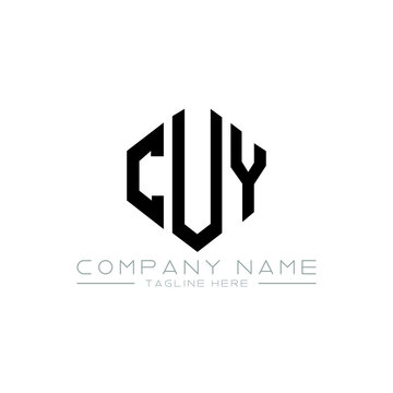 CUY letter logo design with polygon shape. CUY polygon logo monogram. CUY cube logo design. CUY hexagon vector logo template white and black colors. CUY monogram, CUY business and real estate logo. 