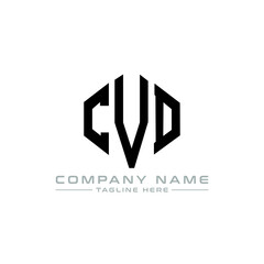 CVD letter logo design with polygon shape. CVD polygon logo monogram. CVD cube logo design. CVD hexagon vector logo template white and black colors. CVD monogram, CVD business and real estate logo. 