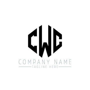 CWC letter logo design with polygon shape. CWC polygon logo monogram. CWC cube logo design. CWC hexagon vector logo template white and black colors. CWC monogram, CWC business and real estate logo. 