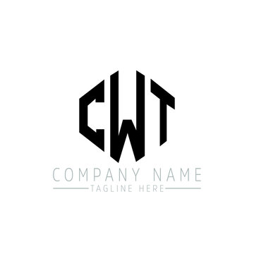 CWT letter logo design with polygon shape. CWT polygon logo monogram. CWT cube logo design. CWT hexagon vector logo template white and black colors. CWT monogram, CWT business and real estate logo. 