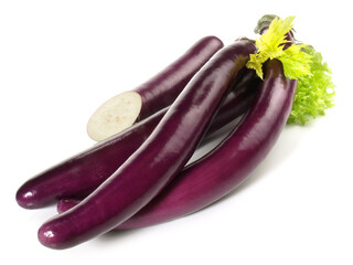 Aubergine - Schlangenaubergine Freigestellt