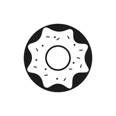 Donut icon. Vector. Flat design.	