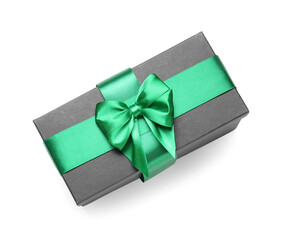 Beautiful gift box on white background