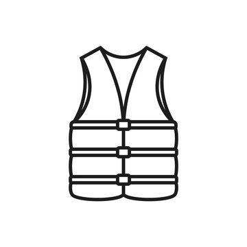 recommend clip art: Life vest icon. Vector. Line style.	