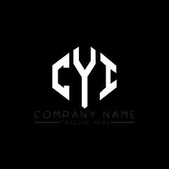 CYI letter logo design with polygon shape. CYI polygon logo monogram. CYI cube logo design. CYI hexagon vector logo template white and black colors. CYI monogram, CYI business and real estate logo. 
