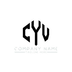 CYV letter logo design with polygon shape. CYV polygon logo monogram. CYV cube logo design. CYV hexagon vector logo template white and black colors. CYV monogram, CYV business and real estate logo. 