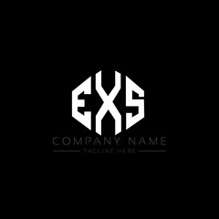 EXS letter logo design with polygon shape. EXS polygon logo monogram. EXS cube logo design. EXS hexagon vector logo template white and black colors. EXS monogram, EXS business and real estate logo. 