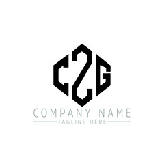 CZG letter logo design with polygon shape. CZG polygon logo monogram. CZG cube logo design. CZG hexagon vector logo template white and black colors. CZG monogram, CZG business and real estate logo. 