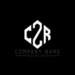 CZR letter logo design with polygon shape. CZR polygon logo monogram. CZR cube logo design. CZR hexagon vector logo template white and black colors. CZR monogram, CZR business and real estate logo. 