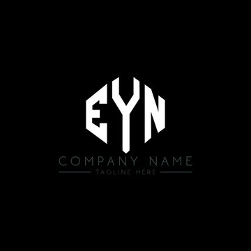 EYN letter logo design with polygon shape. EYN polygon logo monogram. EYN cube logo design. EYN hexagon vector logo template white and black colors. EYN monogram, EYN business and real estate logo. 
