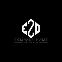 EZO letter logo design with polygon shape. EZO polygon logo monogram. EZO cube logo design. EZO hexagon vector logo template white and black colors. EZO monogram, EZO business and real estate logo. 