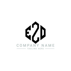 EZO letter logo design with polygon shape. EZO polygon logo monogram. EZO cube logo design. EZO hexagon vector logo template white and black colors. EZO monogram, EZO business and real estate logo. 