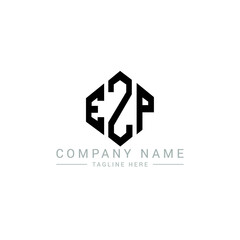 EZP letter logo design with polygon shape. EZP polygon logo monogram. EZP cube logo design. EZP hexagon vector logo template white and black colors. EZP monogram, EZP business and real estate logo. 