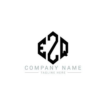 EZQ letter logo design with polygon shape. EZQ polygon logo monogram. EZQ cube logo design. EZQ hexagon vector logo template white and black colors. EZQ monogram, EZQ business and real estate logo. 