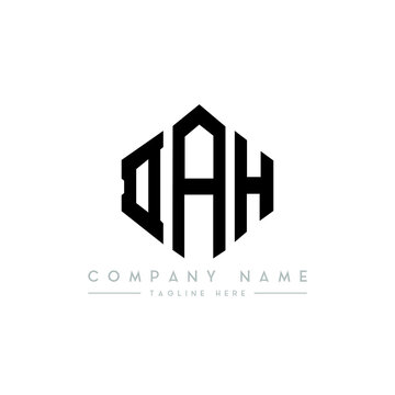 DAH letter logo design with polygon shape. DAH polygon logo monogram. DAH cube logo design. DAH hexagon vector logo template white and black colors. DAH monogram, DAH business and real estate logo. 