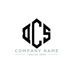 DCS letter logo design with polygon shape. DCS polygon logo monogram. DCS cube logo design. DCS hexagon vector logo template white and black colors. DCS monogram, DCS business and real estate logo. 