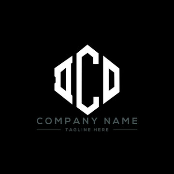 DCO letter logo design with polygon shape. DCO polygon logo monogram. DCO cube logo design. DCO hexagon vector logo template white and black colors. DCO monogram, DCO business and real estate logo. 