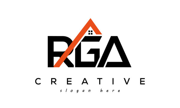 initial RGA letters real estate construction logo vector	