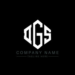 DGS letter logo design with polygon shape. DGS polygon logo monogram. DGS cube logo design. DGS hexagon vector logo template white and black colors. DGS monogram, DGS business and real estate logo. 