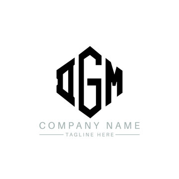 DGM letter logo design with polygon shape. DGM polygon logo monogram. DGM cube logo design. DGM hexagon vector logo template white and black colors. DGM monogram, DGM business and real estate logo. 