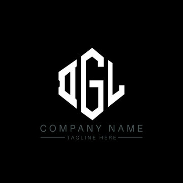 DGL letter logo design with polygon shape. DGL polygon logo monogram. DGL cube logo design. DGL hexagon vector logo template white and black colors. DGL monogram, DGL business and real estate logo. 