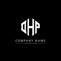 DHP letter logo design with polygon shape. DHP polygon logo monogram. DHP cube logo design. DHP hexagon vector logo template white and black colors. DHP monogram, DHP business and real estate logo. 