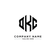 DKC letter logo design with polygon shape. DKC polygon logo monogram. DKC cube logo design. DKC hexagon vector logo template white and black colors. DKC monogram, DKC business and real estate logo. 