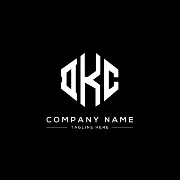 DKC letter logo design with polygon shape. DKC polygon logo monogram. DKC cube logo design. DKC hexagon vector logo template white and black colors. DKC monogram, DKC business and real estate logo. 