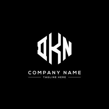 DKN letter logo design with polygon shape. DKN polygon logo monogram. DKN cube logo design. DKN hexagon vector logo template white and black colors. DKN monogram, DKN business and real estate logo. 