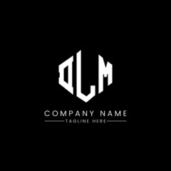 Fototapeta premium DLM letter logo design with polygon shape. DLM polygon logo monogram. DLM cube logo design. DLM hexagon vector logo template white and black colors. DLM monogram, DLM business and real estate logo. 